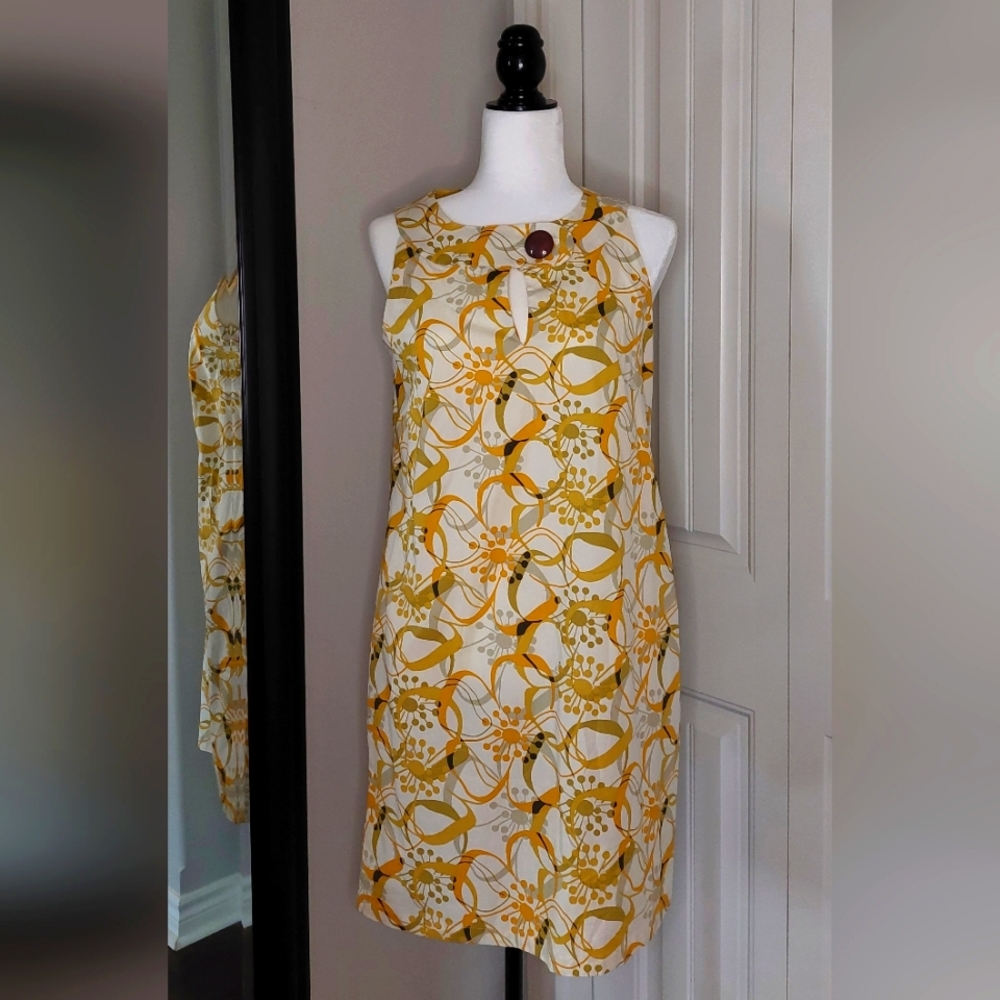 Vintage Retro 60's Cotton Summer SunDress A-Line Shift Size 8
